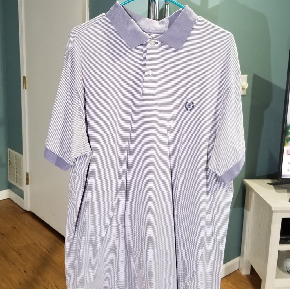 Chaps Blue and White Large Polo